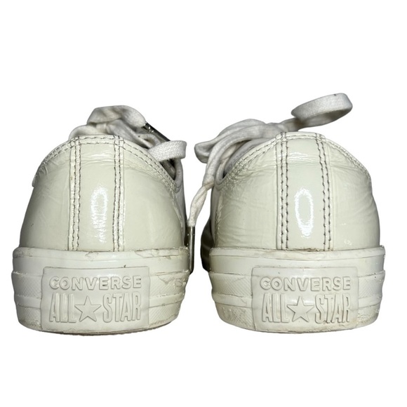 Converse Leather All Star Blocked Nubuck Patent Leather Heel Grey White Size 7 - Picture 5 of 11